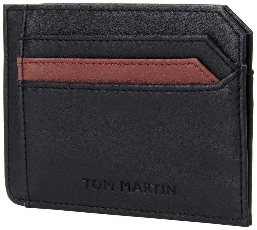 

TOM MARTIN Men Leather Card holder - Black Pack of 1