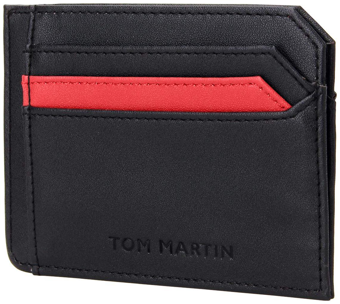 

TOM MARTIN Men Leather Card holder - Black Pack of 1