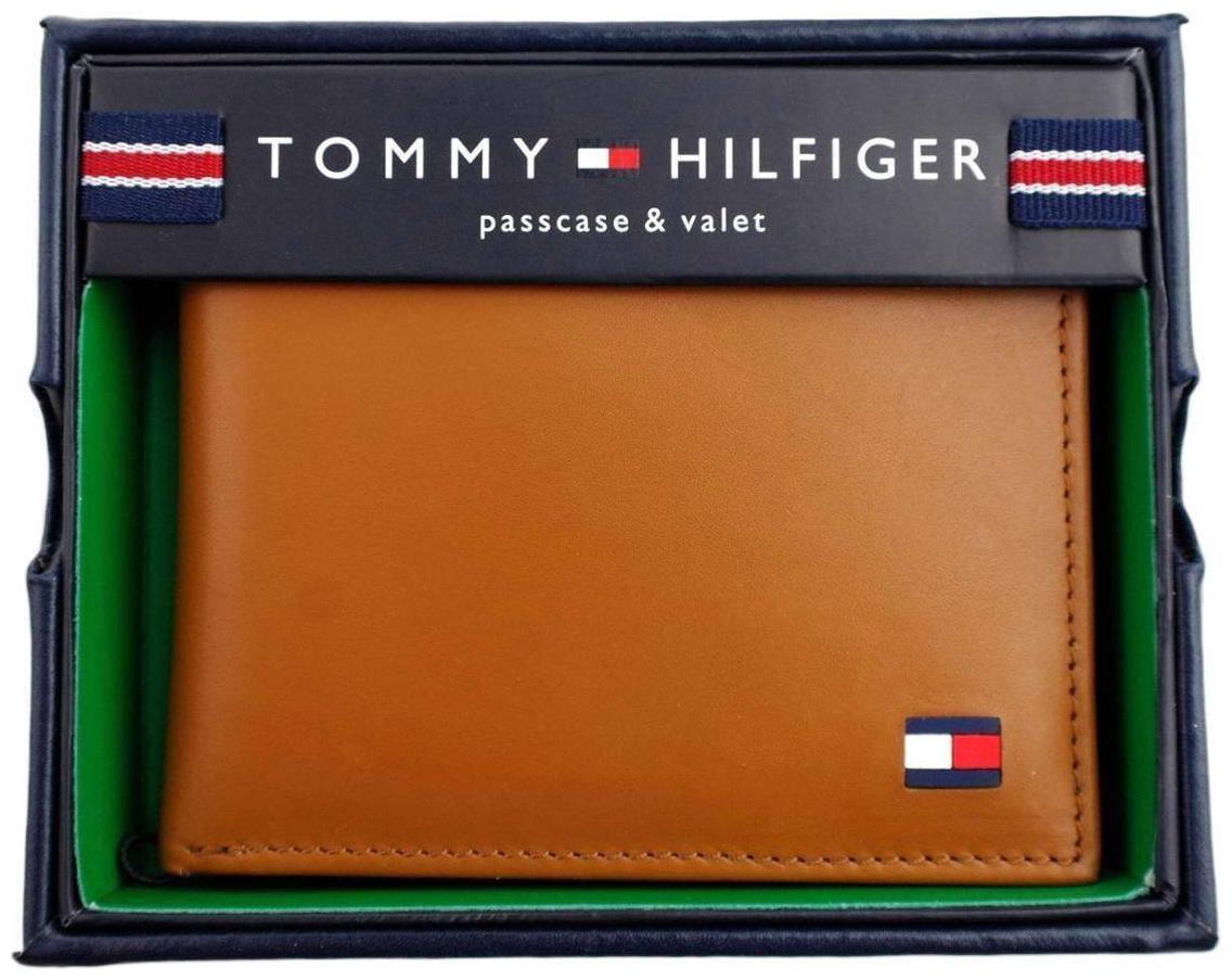 Tommy Hilfiger Men's NWT Genuine Leather Passcase Valet Wallet Brown 31TL2ZX063 Tommy Hilfiger Men's NWT Genuine Leather Passcase Valet Wallet Brown 31TL2ZX063