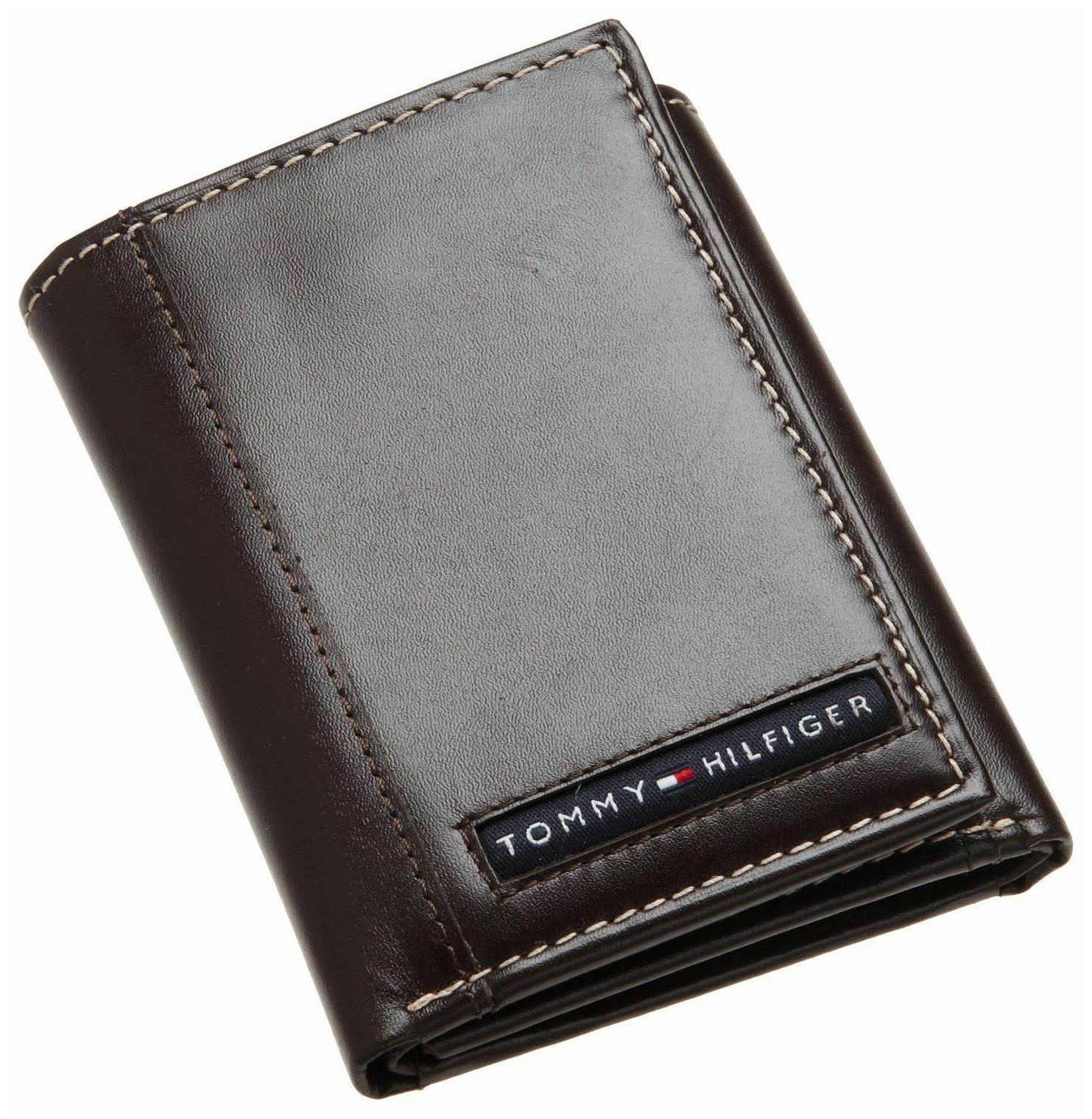 

Tommy Hilfiger Mens Leather Trifold Wallet with Removal Card Holder