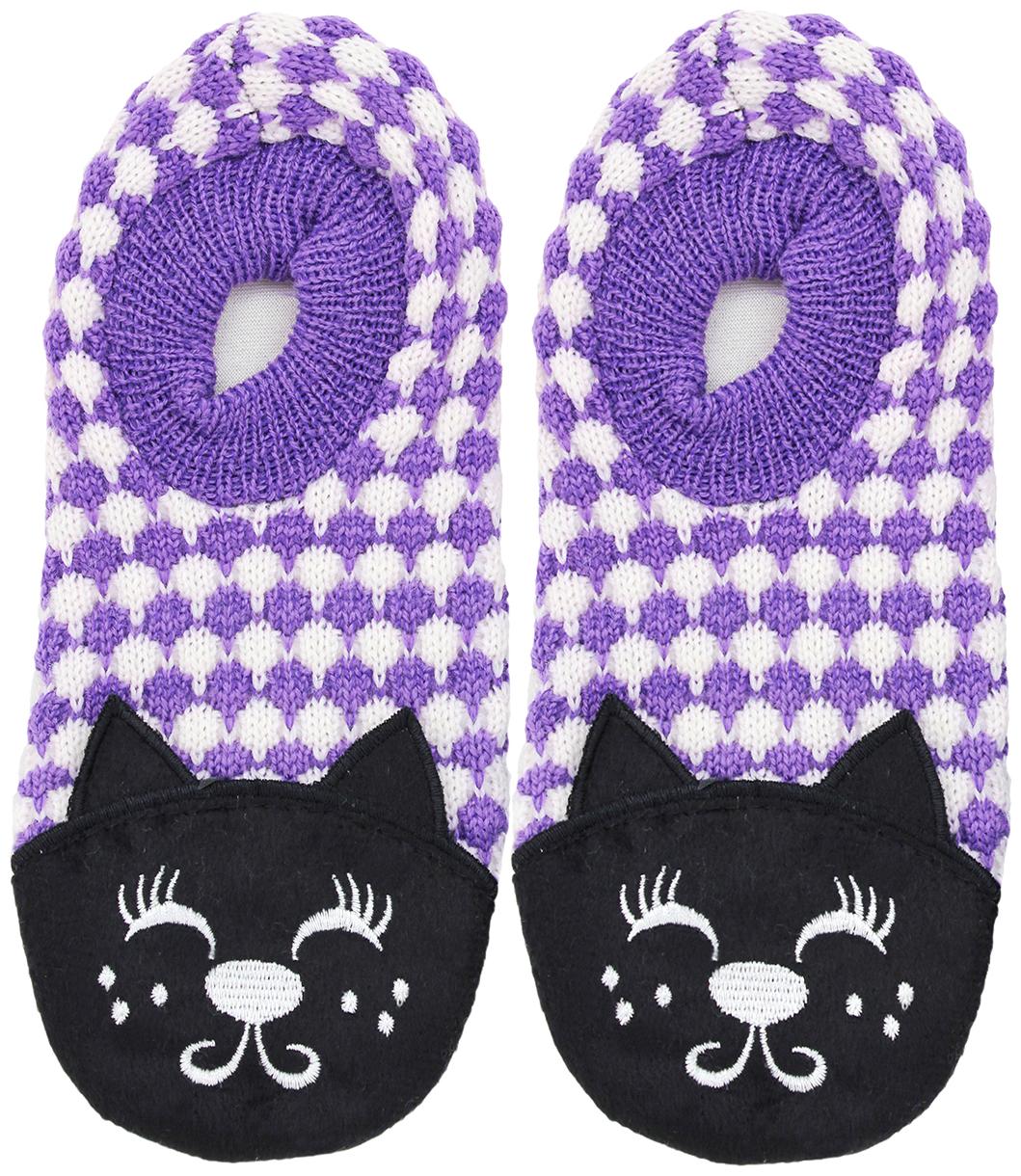 

Top N Toe Soft Cotton 1 Pair Women Purple Booties Cum Indoor Slippers BT336
