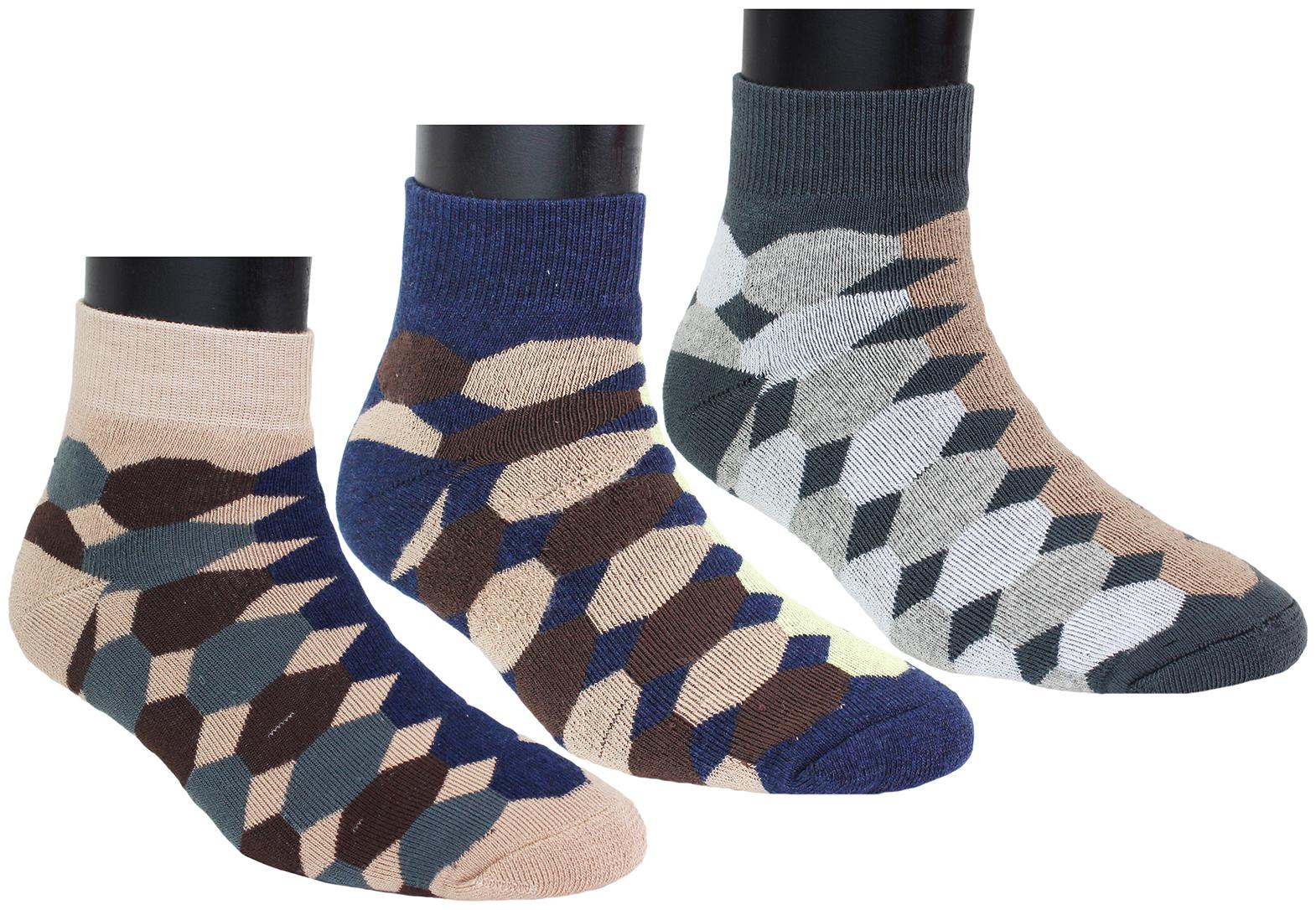 

Top N Toe Women 3 Pairs Multicolor Cotton Ankle Length Socks S1196