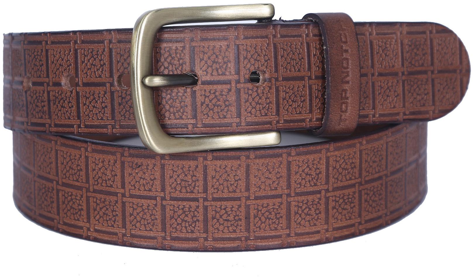 

Top Notch Men s Leather Belt For Casual And Formal Wear (Dk- Tan 40)