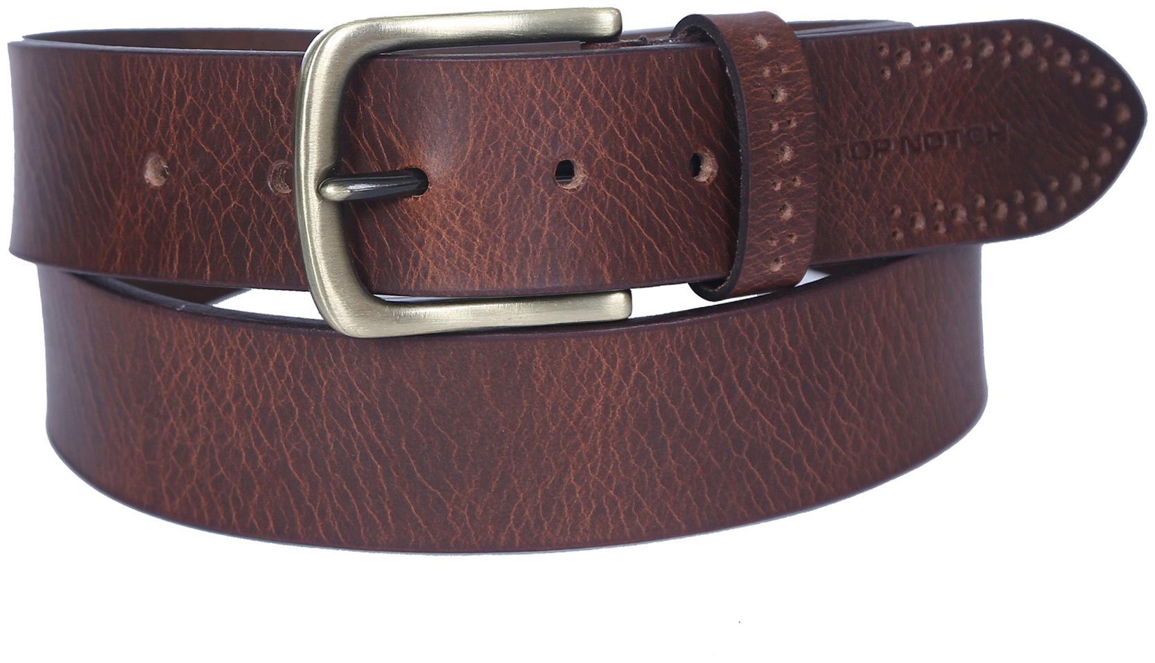 

Top Notch Men s Leather Belt For Casual And Formal Wear (Brown 34)