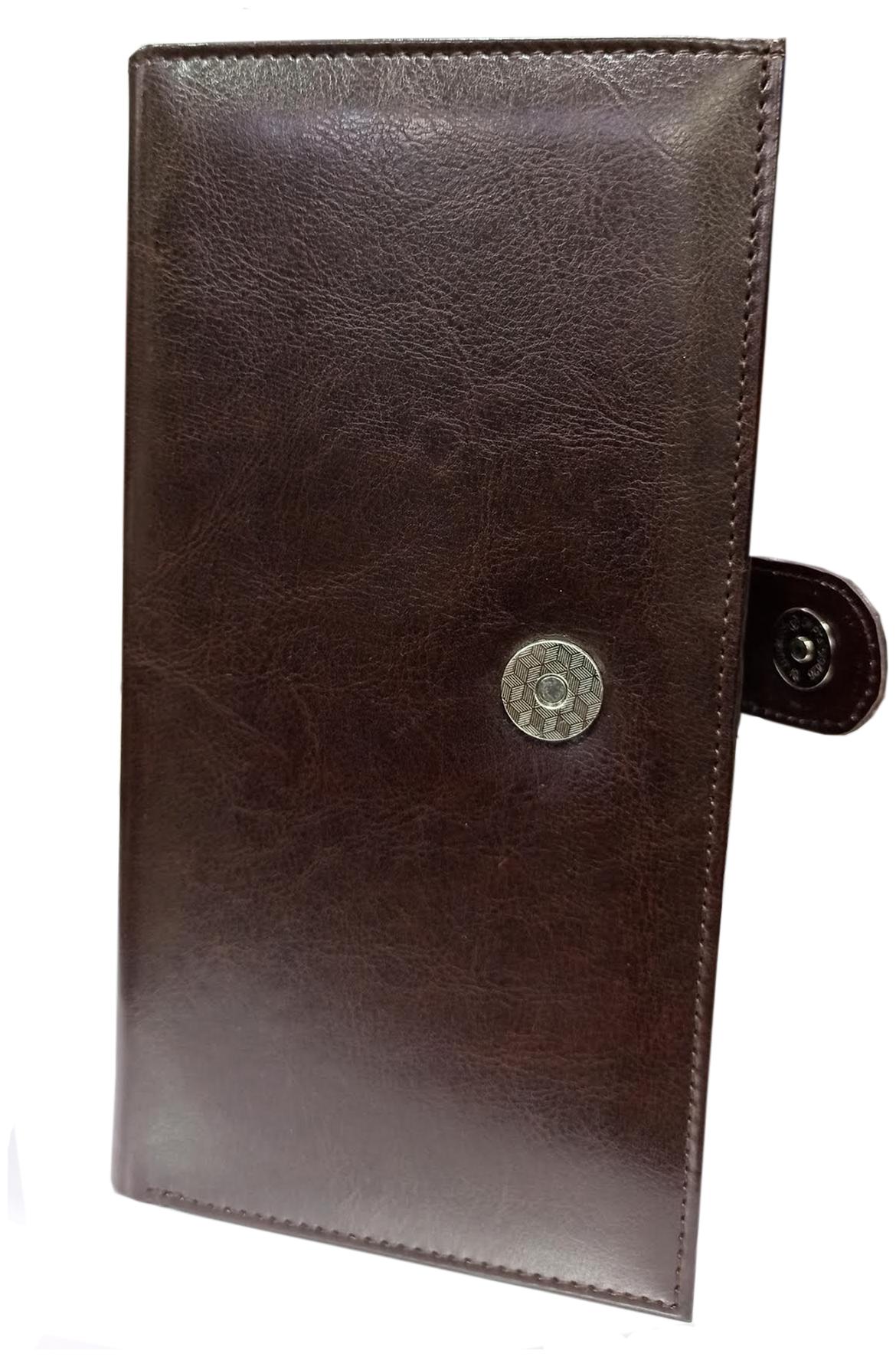 Trendy Spark Men Brown Artificial Leather Document Holder 8 Card Slots by Sparsh Enterpeises