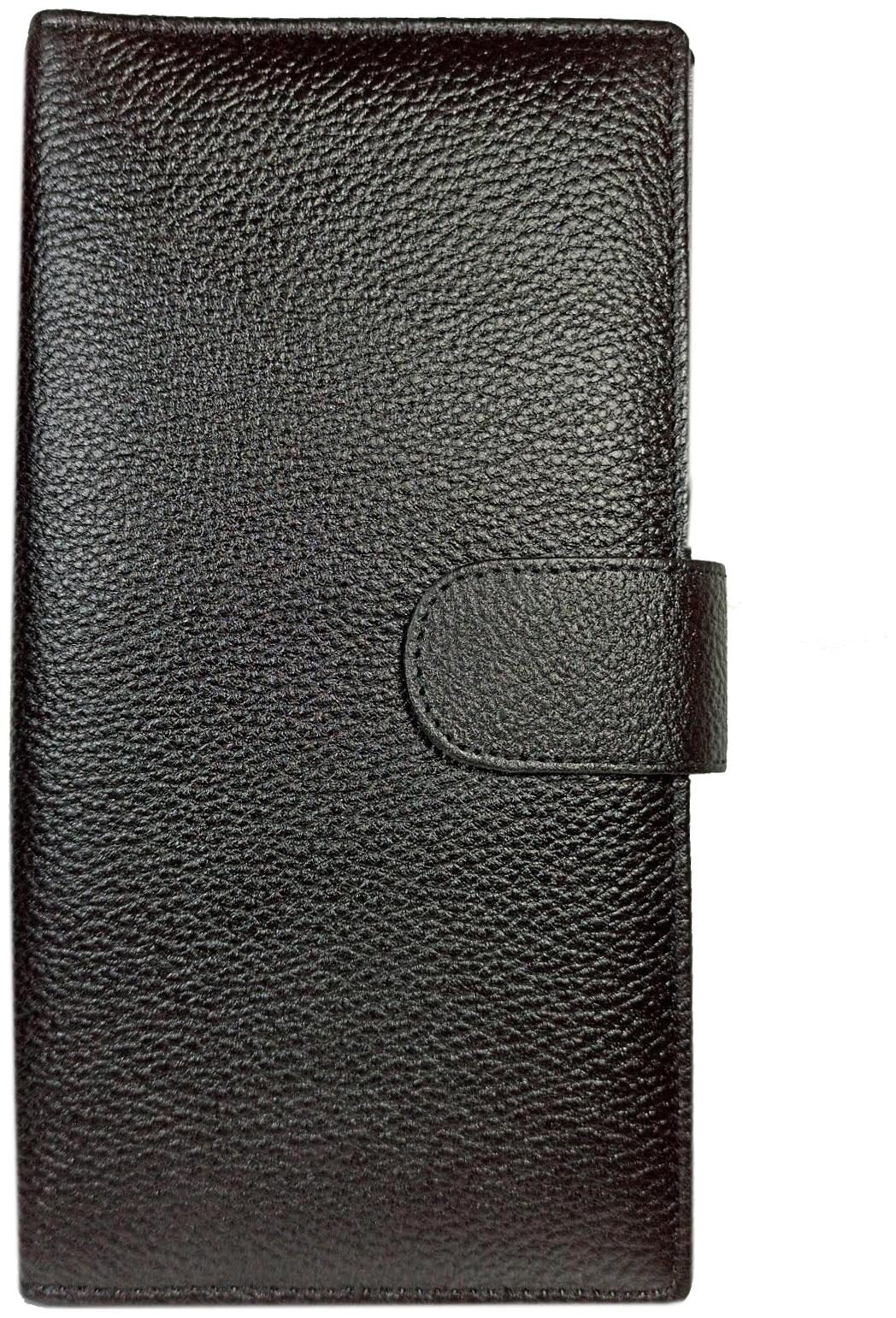 

Trendy Spark Passport Cheque Book Holder - Genuine Leather -Black