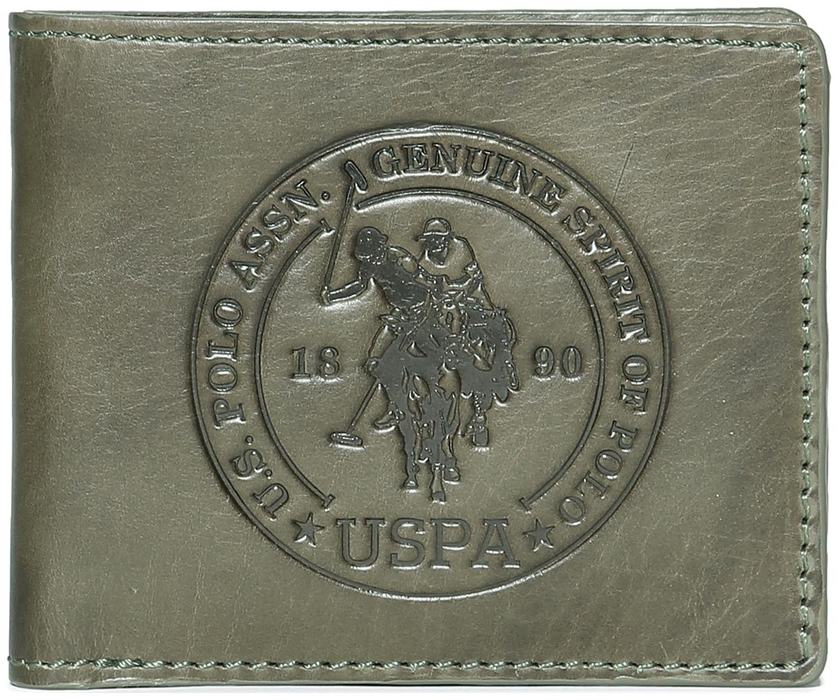 

U S Polo Assn Men Green Leather Bi-Fold Wallet ( Pack of 1 )