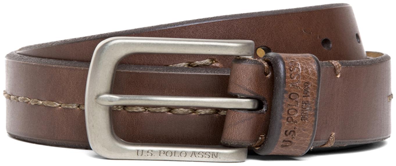 

U S Polo Assn Contrast Stitch Leather Belt for men
