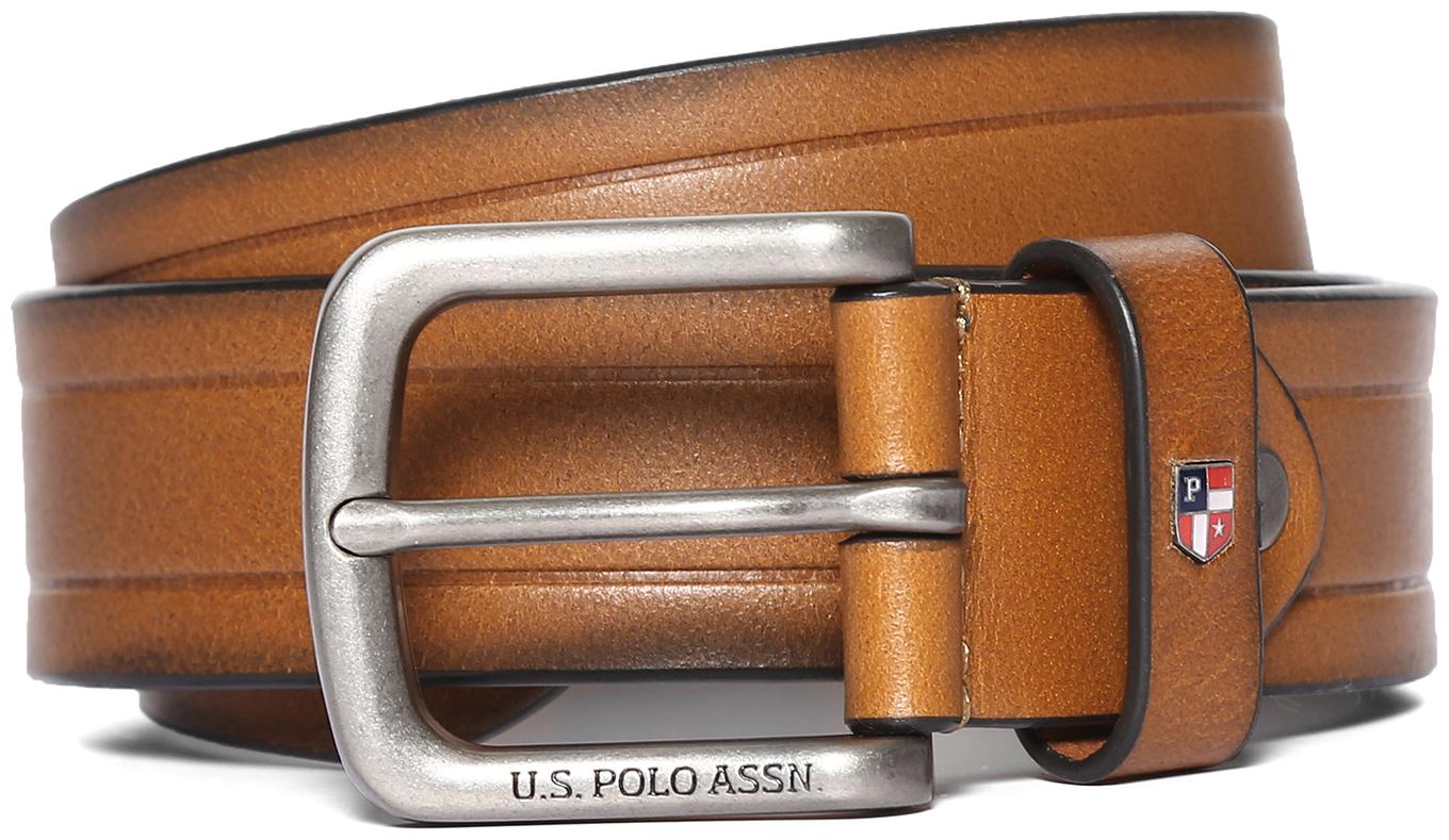 

U S Polo Assn Patterned Leather Belt for men