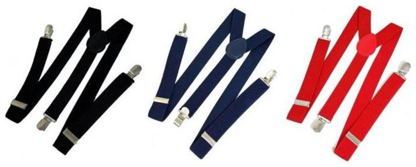 

Unisex Suspender For Wedding Casual or Any Party Pack of 3 (Black Red Blue)