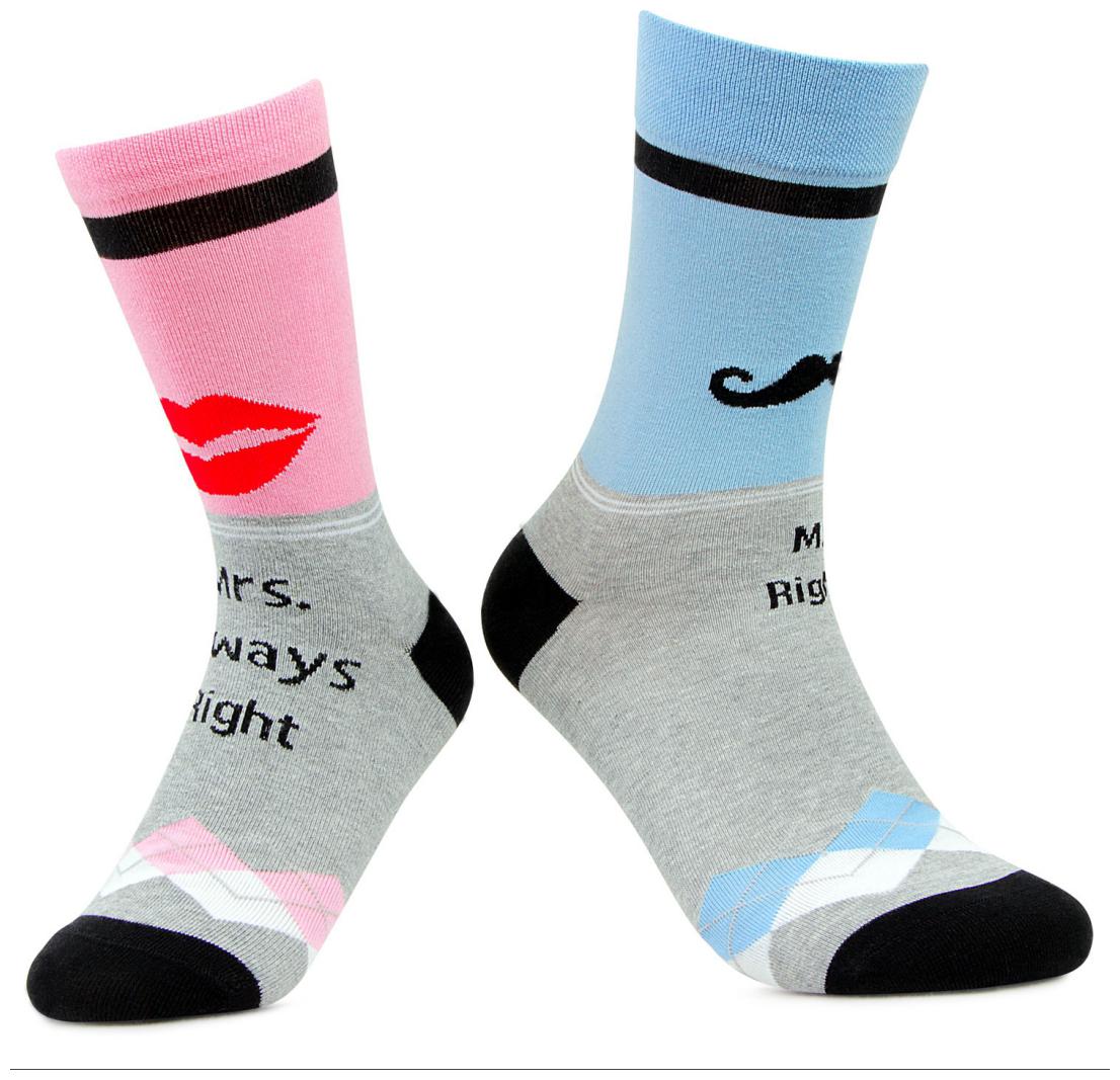 

Valentine special 2 Pair cute design Couple Socks