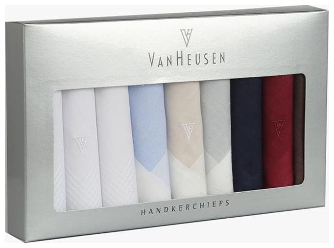 

Van Heusen Cotton Handkerchiefs Pack of 9 Contain Brand logo on it