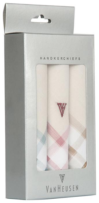 

Van Heusen Men s Cotton Pastel Handkerchief with brand Logo (Pack of 3)