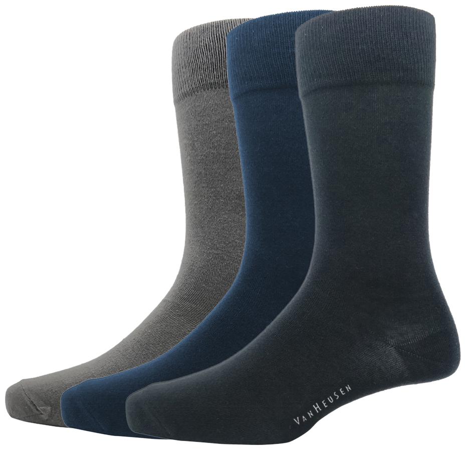 

Van Heusen Multi Cotton Calf length socks ( Pack of 3 )