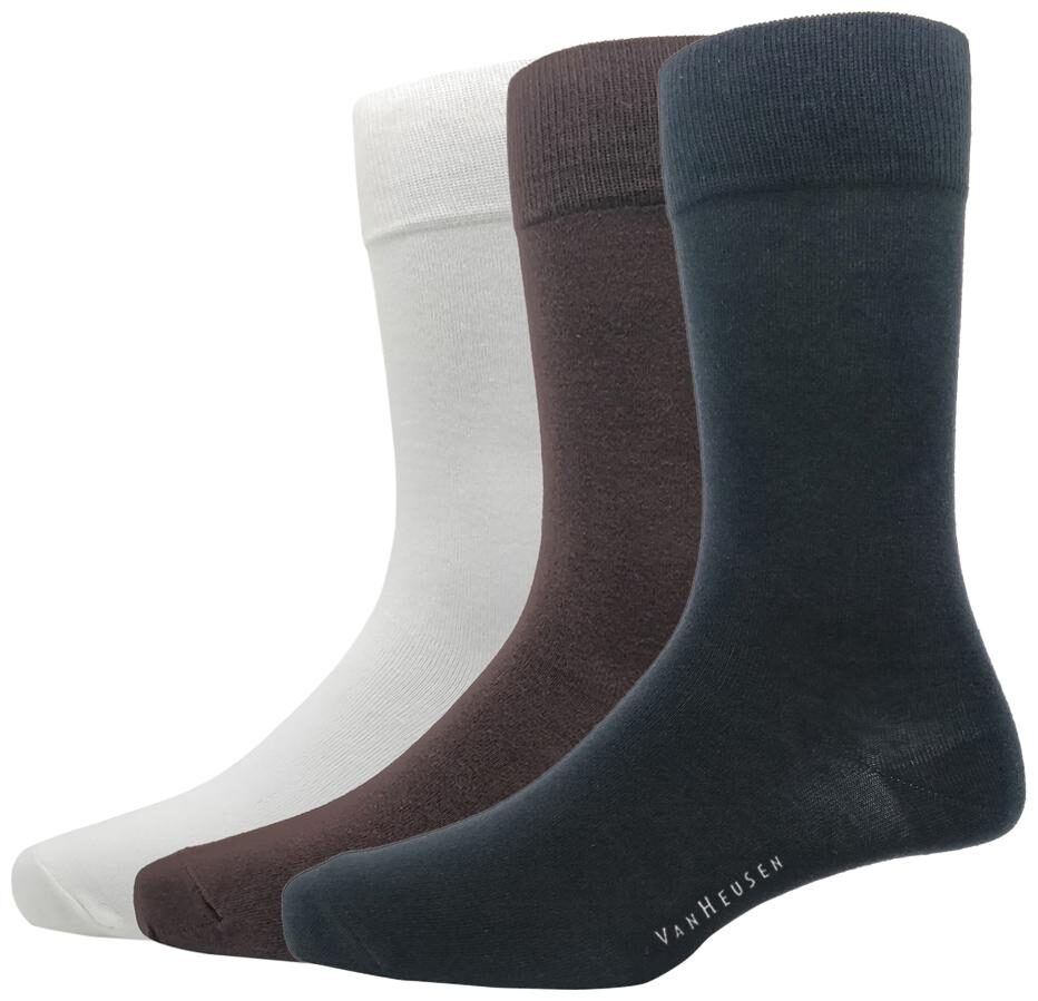 

Van Heusen Multi Cotton Calf length socks ( Pack of 3 )