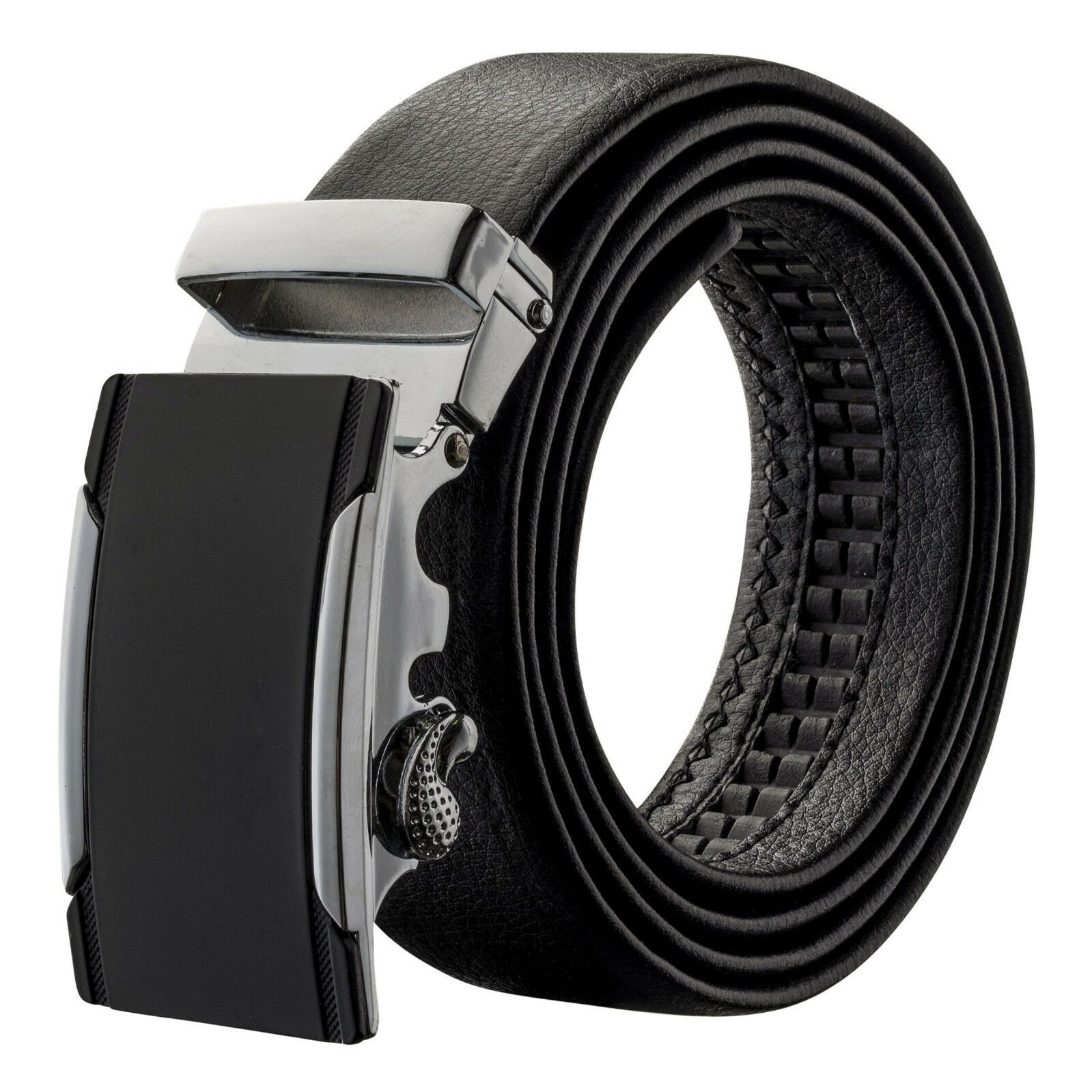 Buy Veronz Men's Elegant Wide Leather Slide Belt Ratchet Belt Buckle