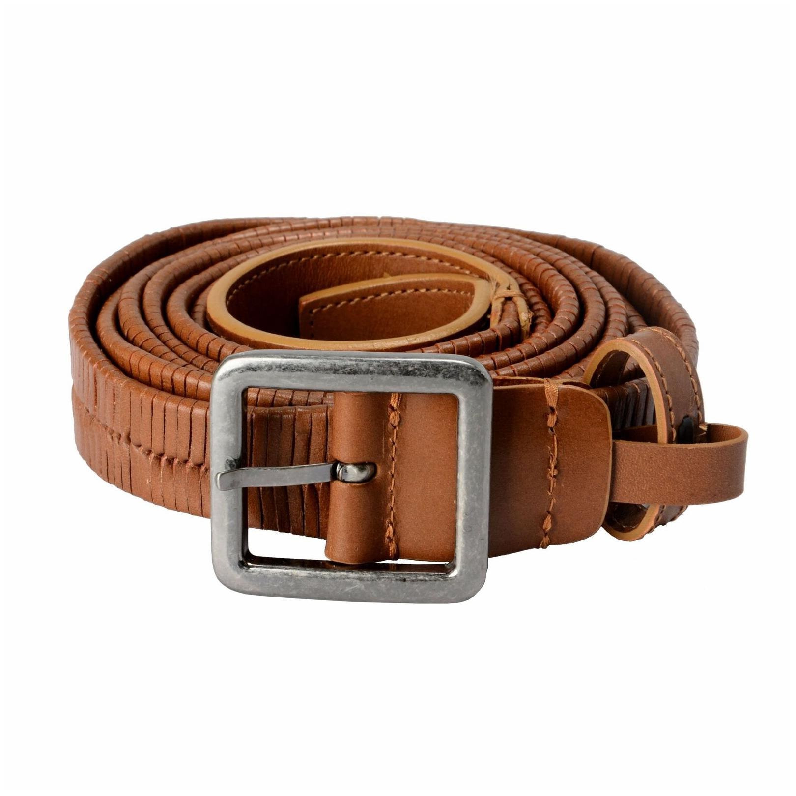 

Versace 100 Leather Brown Men s Double Wrap Belt Sz 36 38 40 42