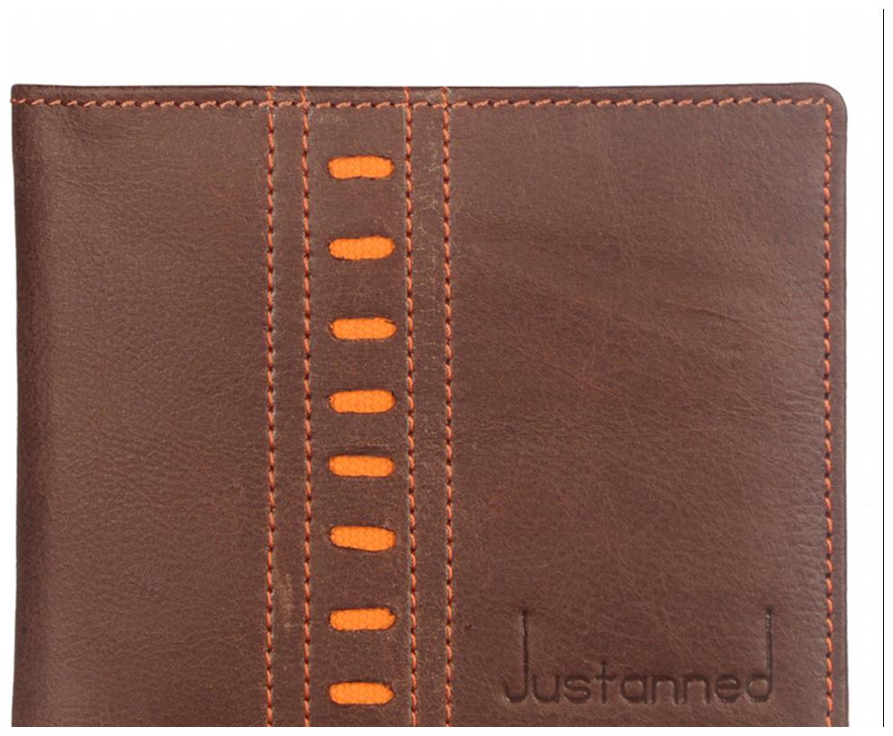 

Justanned BI-FOLD Leather Smooth Men s Wallet