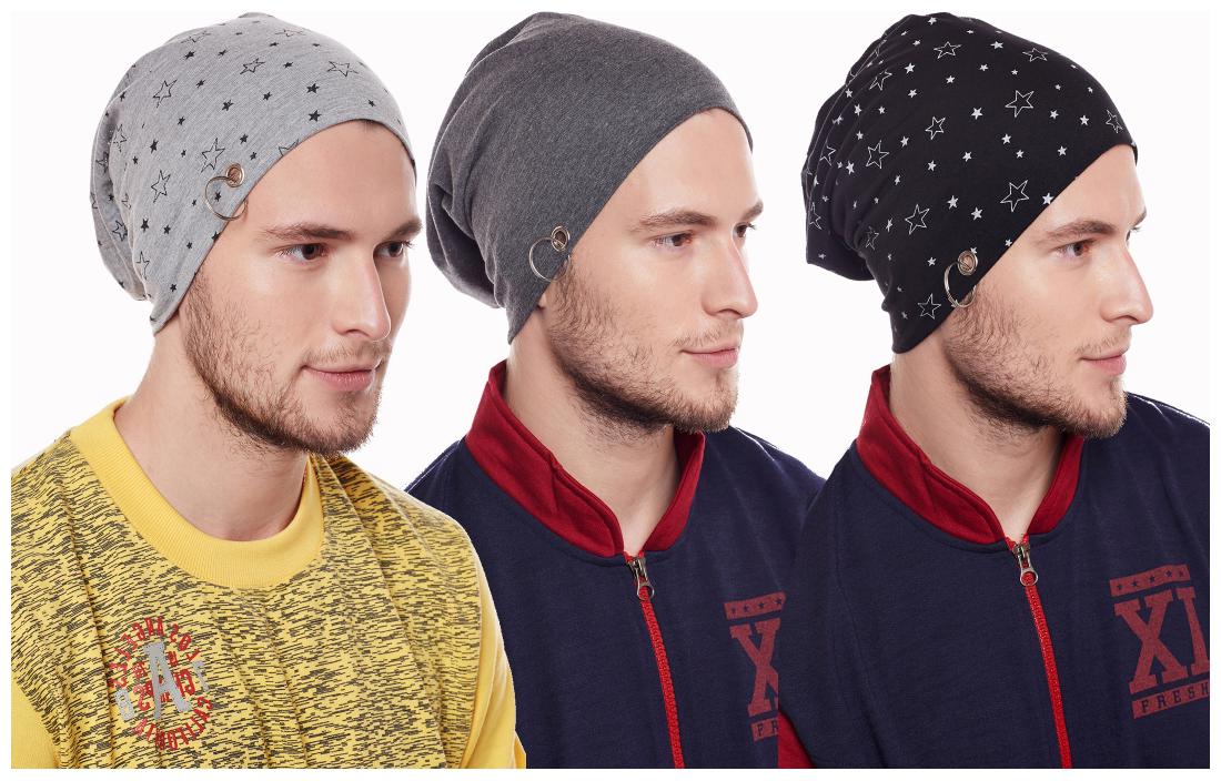 

Vimal Jonney Multicolor Blended Beanie Cap For Men(Pack Of 3)