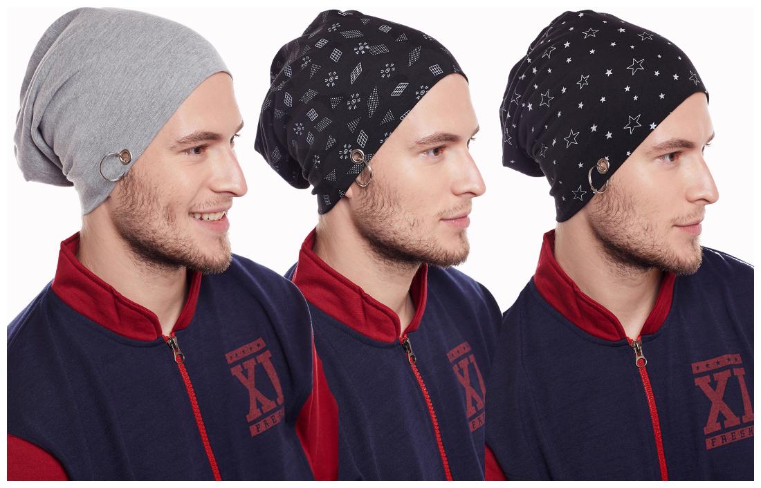 

Vimal Jonney Multicolor Blended Beanie Cap For Men(Pack Of 3)