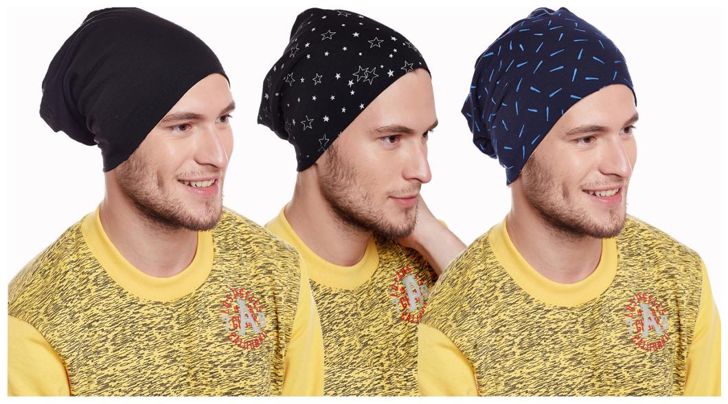 

Vimal Jonney Multicolor Blended Beanie Cap For Men(Pack Of 3)