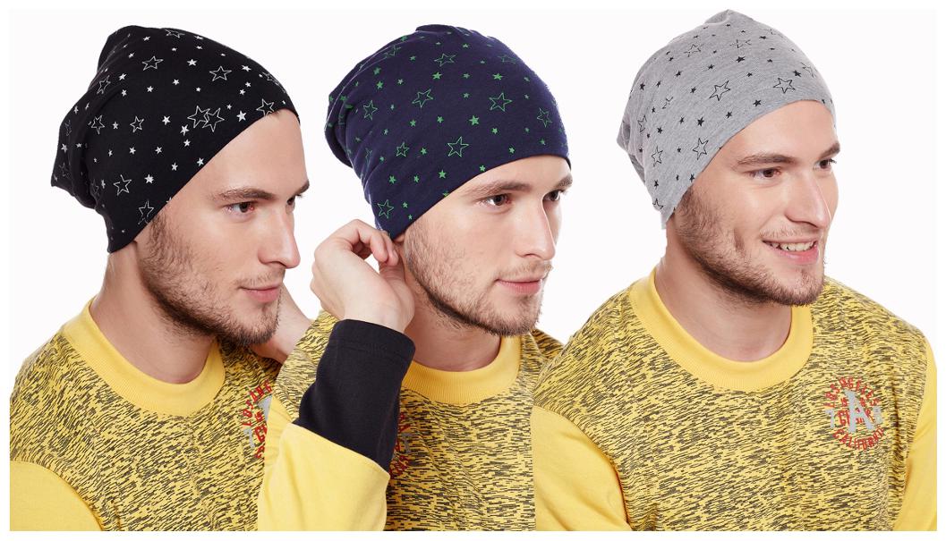 

Vimal Jonney Multicolor Blended Beanie Cap For Men(Pack Of 3)