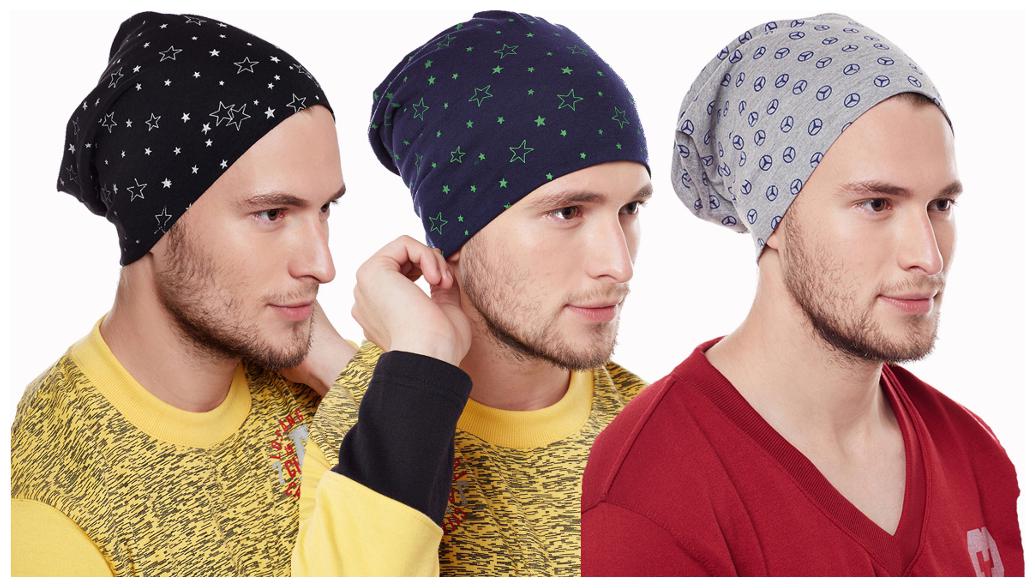 

Vimal Jonney Multicolor Blended Beanie Cap For Men(Pack Of 3)