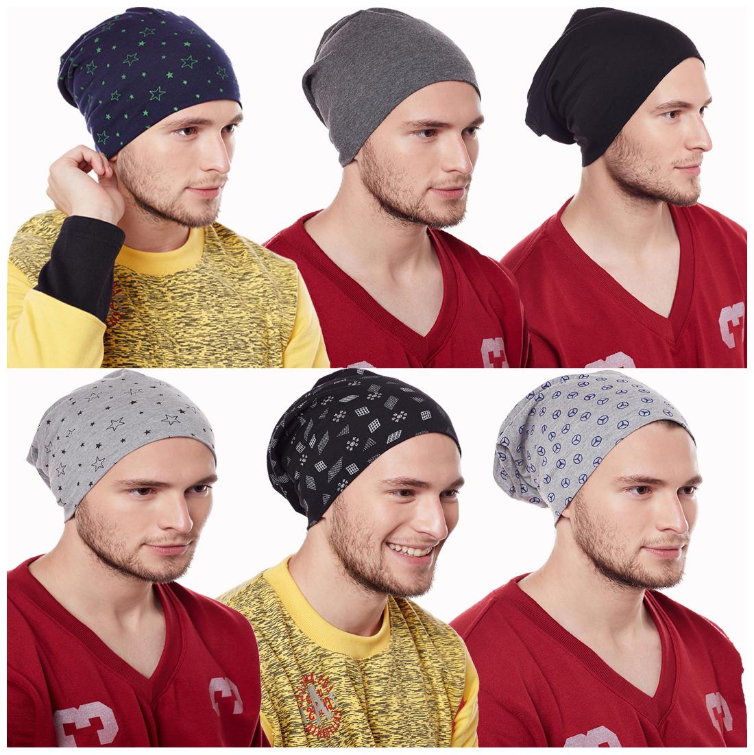 

Vimal Jonney Multicolor Blended Beanie Cap For Men(Pack Of 6)