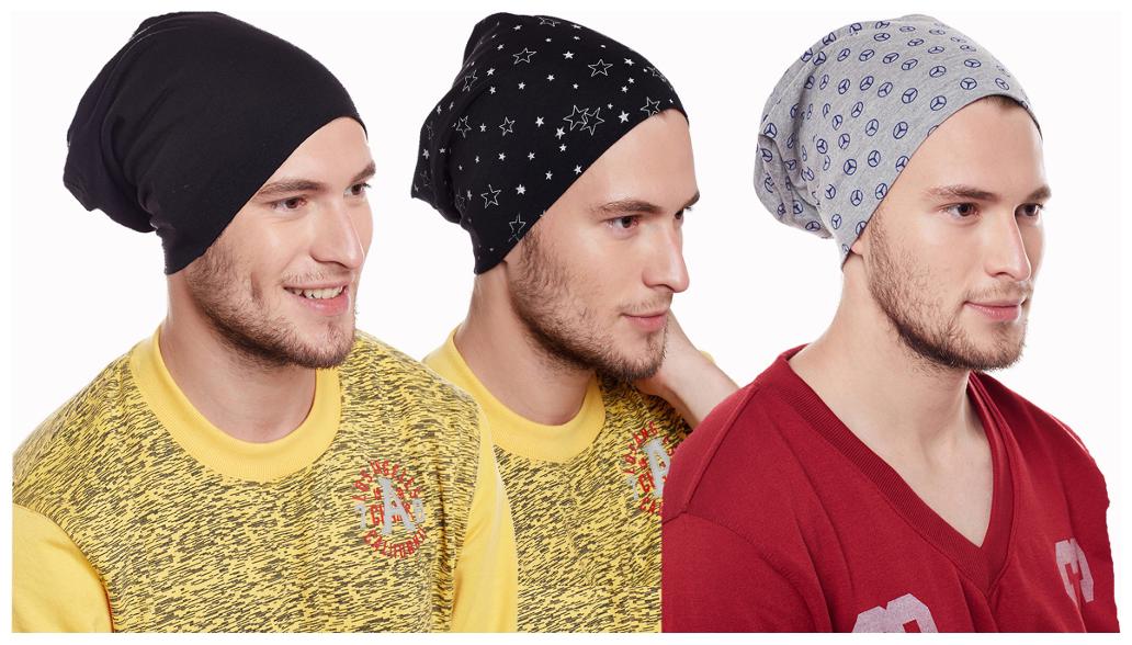 

Vimal Jonney Multicolor Blended Beanie Cap For Men(Pack Of 3)