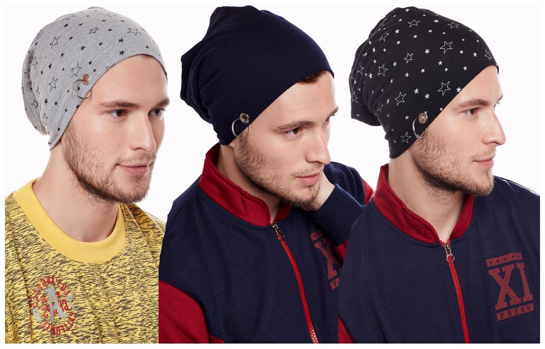 

Vimal Jonney Multicolor Blended Beanie Cap For Men(Pack Of 3)