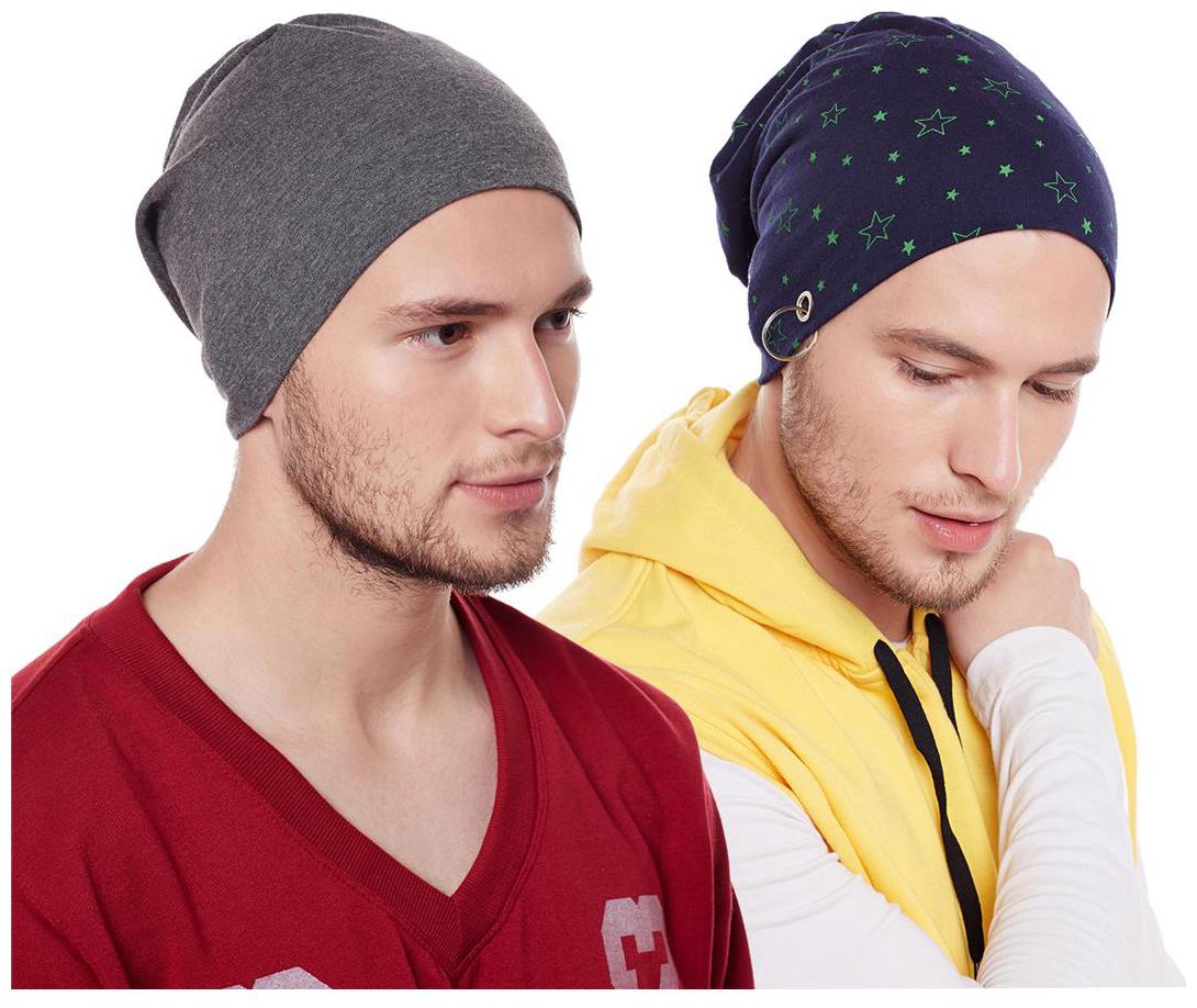 

Vimal Jonney Multicolor Blended Beanie Cap For Men(Pack Of 2)