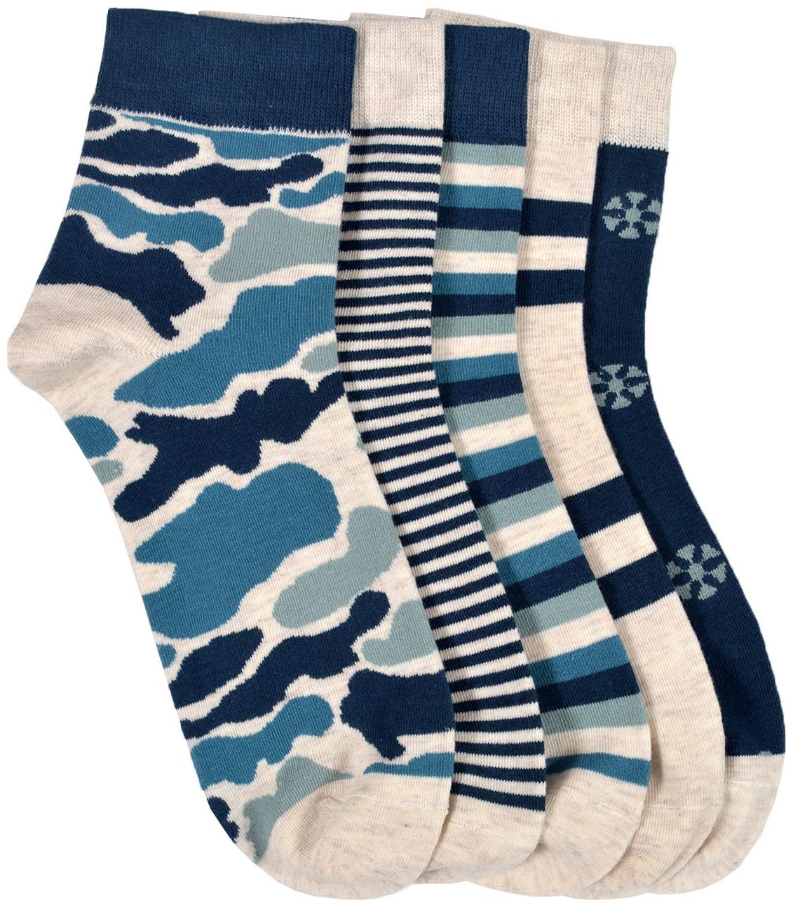 

VINENZIA 5 Pair cotton designer ankle length women socks