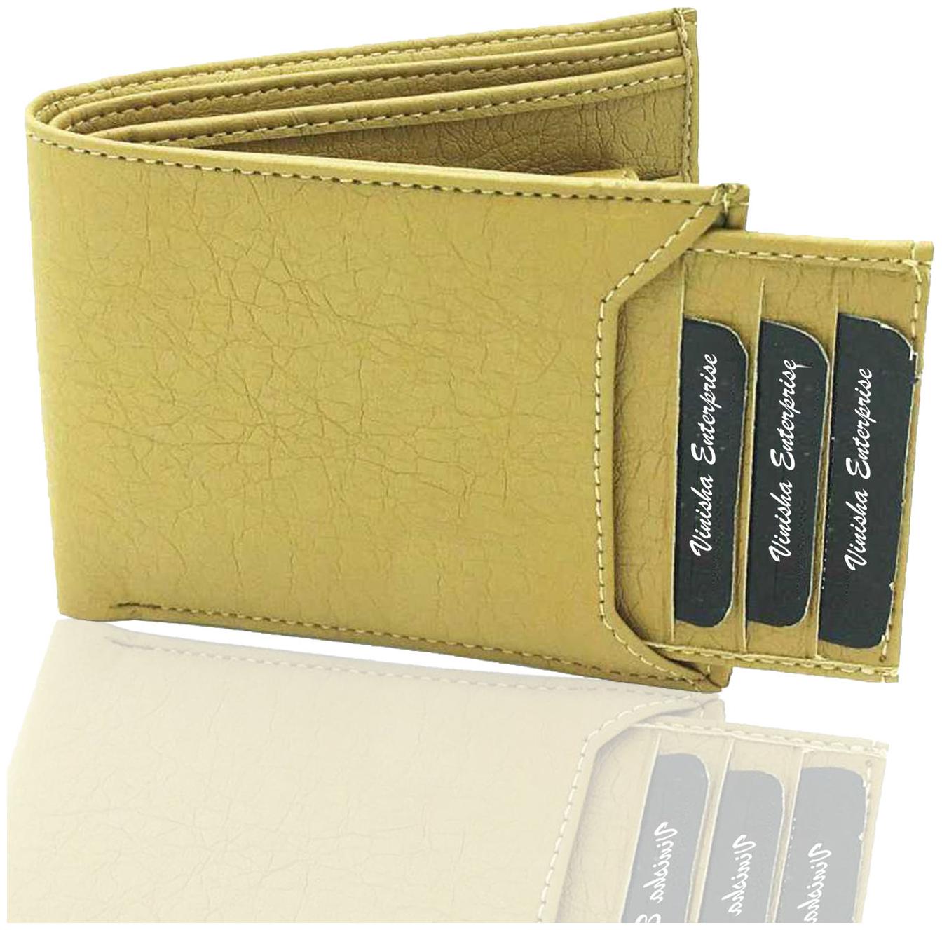 

VINISHA ENTERPRISE Men Beige Leather Money Clip Wallet ( Pack of 1 )