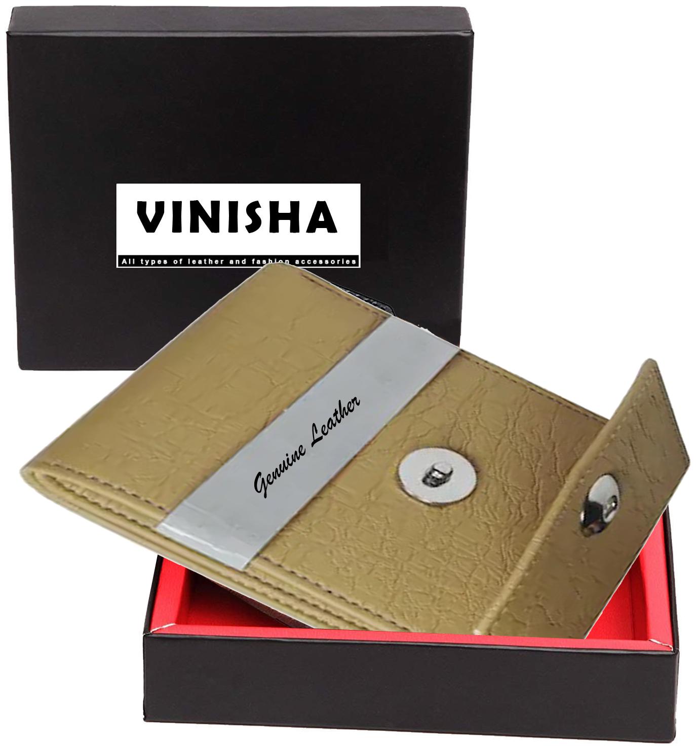 

VINISHA ENTERPRISE Men Beige Leather Tri Fold Wallet ( Pack of 1 )