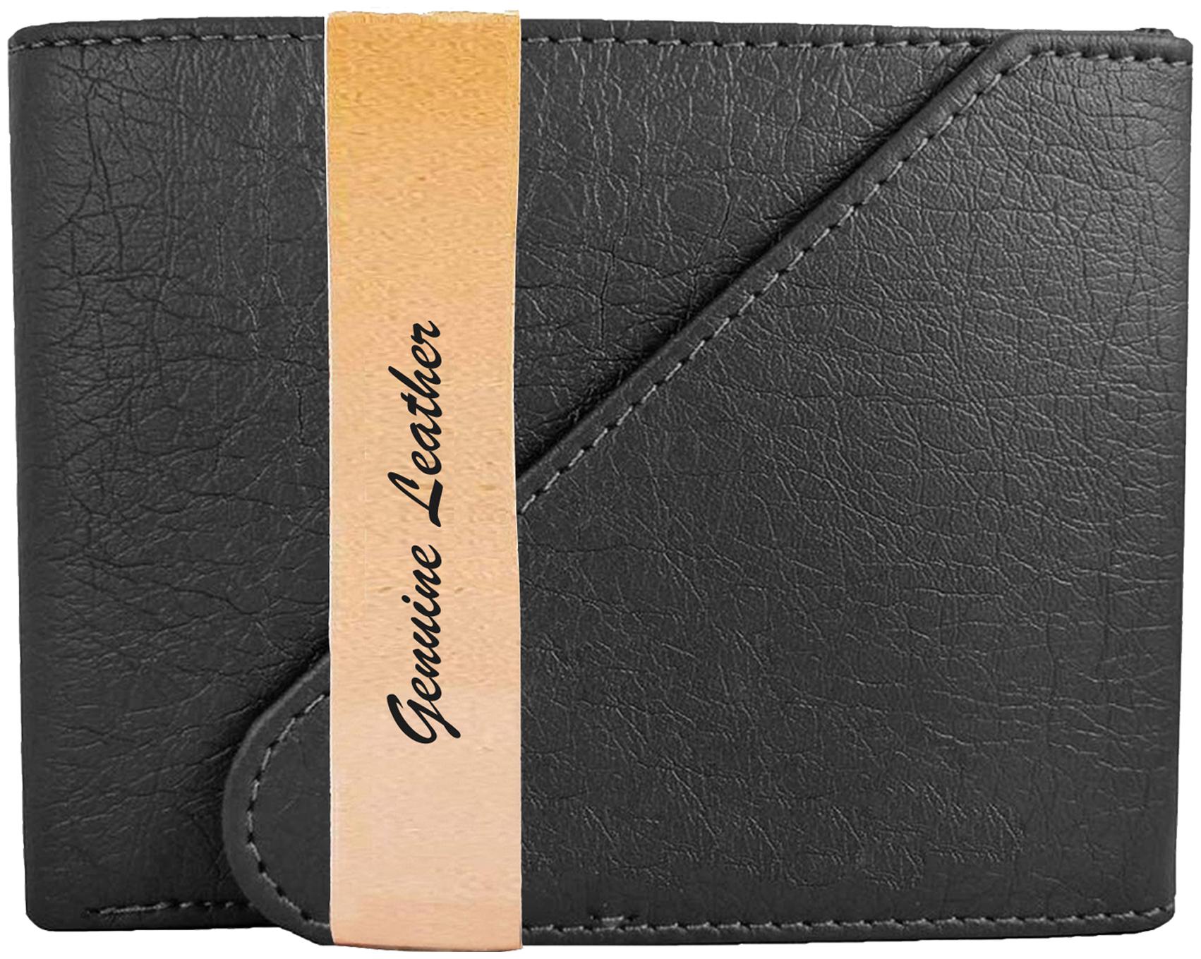 

VINISHA ENTERPRISE Men Black Synthetic leather Tri Fold Wallet ( Pack of 1 )