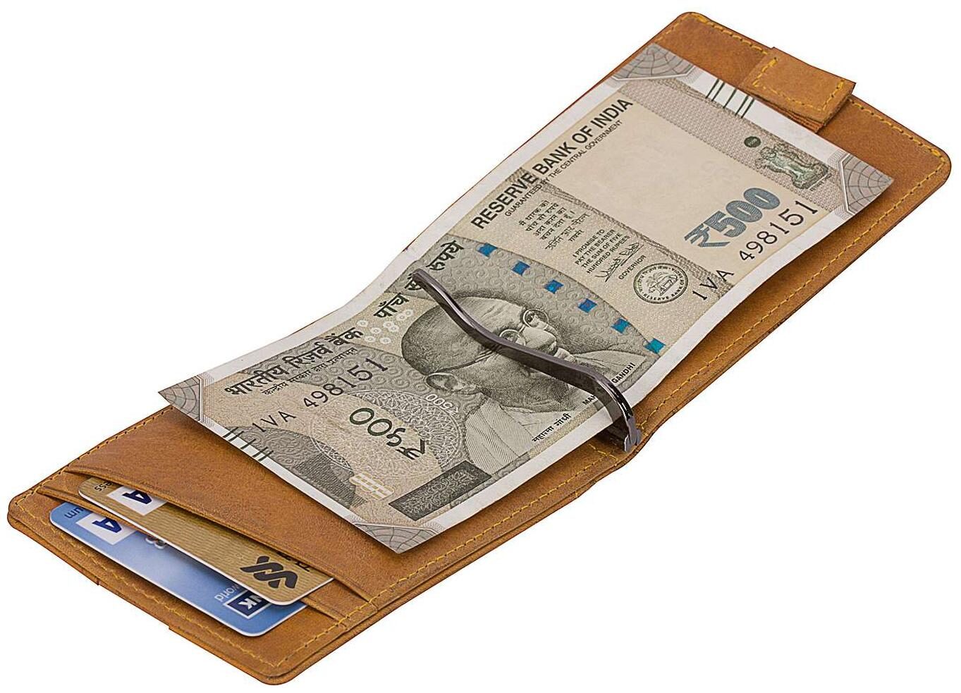 

Vinto Men Boys New Design Stylish 100 Genuine Leather Money Clipper Wallet