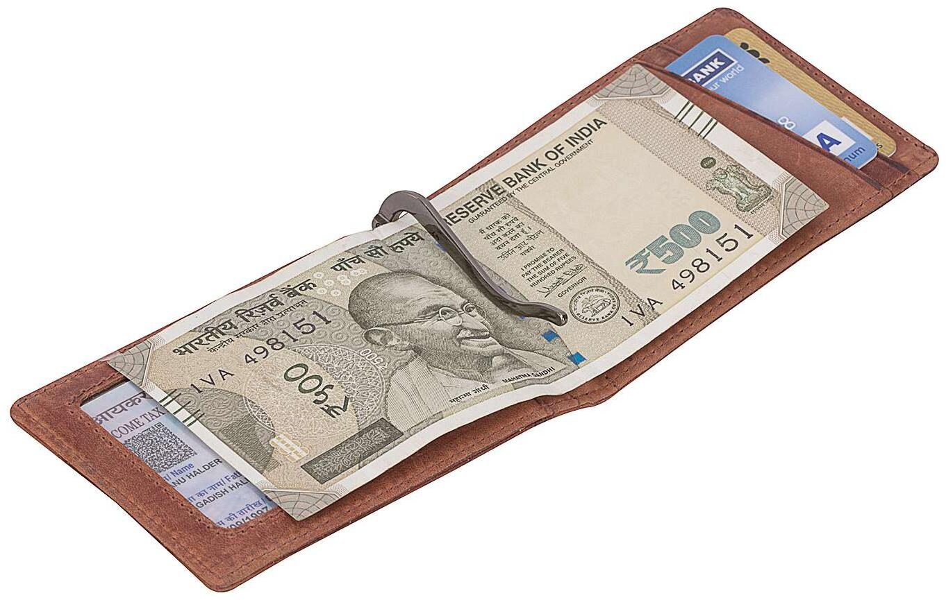 

Vinto Men Boys New Design Stylish 100 Genuine Leather Money Clipper Wallet
