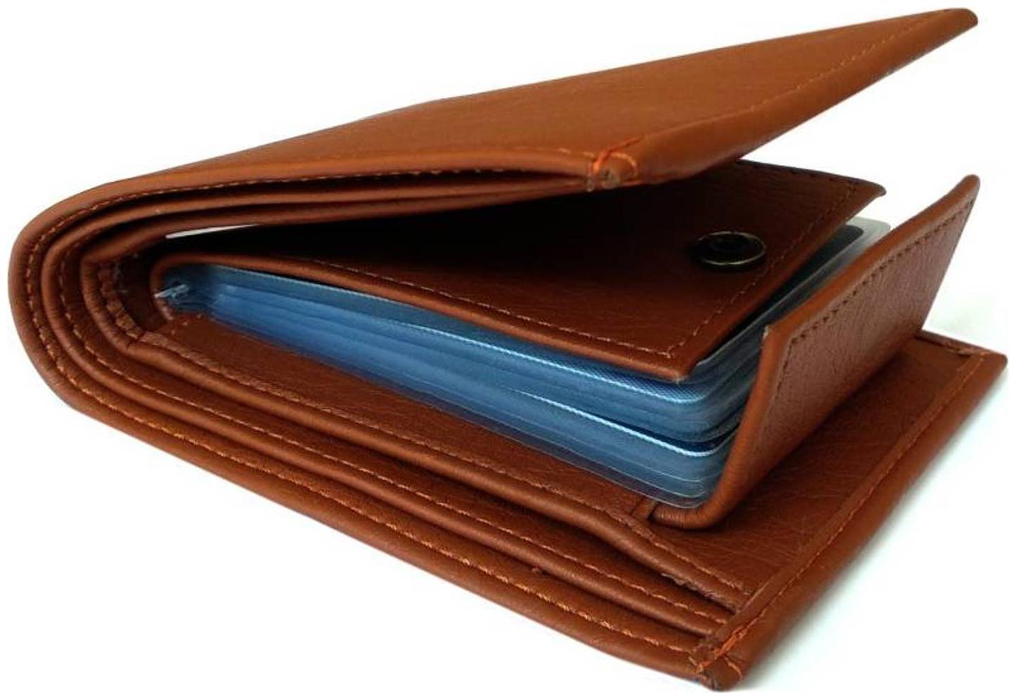 

Vital King Tan Artificial Leather Wallet-Album