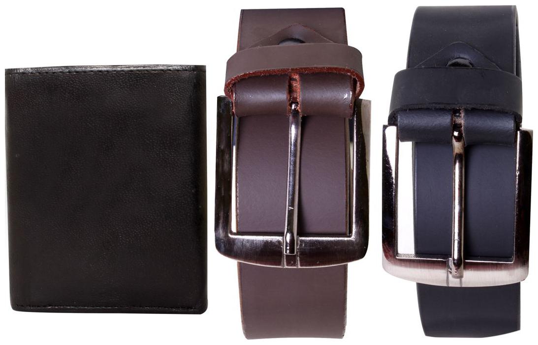 

viva AMAZING Combo of TWO GENUINE Leather Belts ONE Wallet