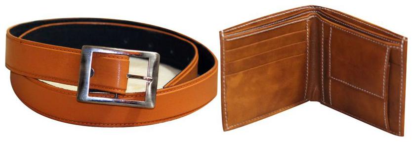 

viva COMBO of Belt Wallet in TAN Color