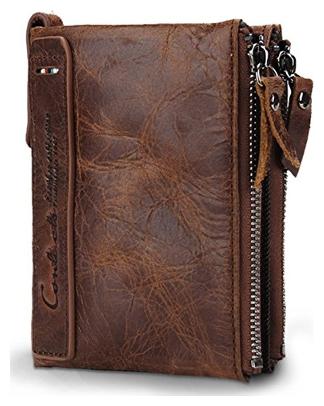 

Vogard Brown Double Zipper wallet