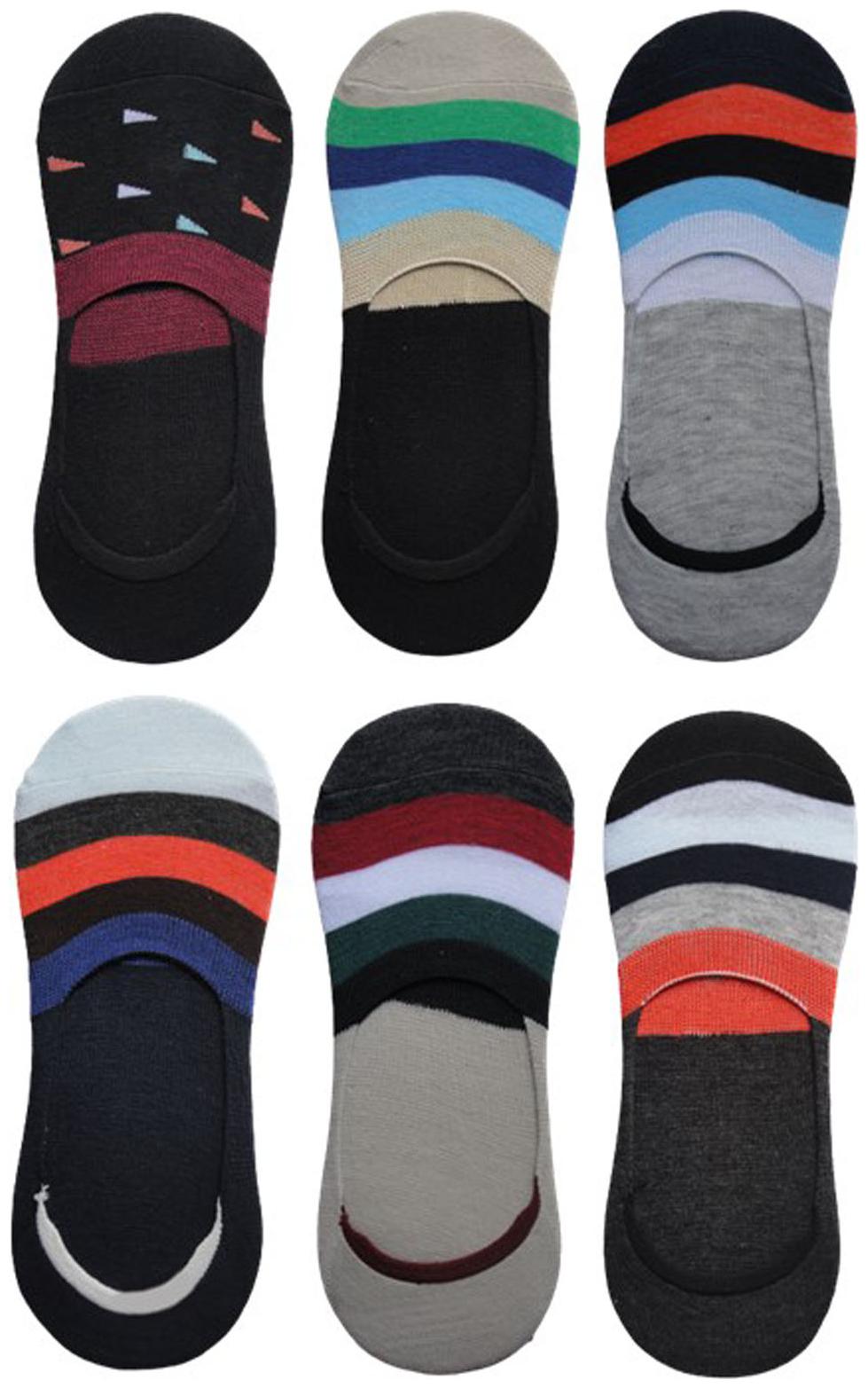 

Voici Multi Cotton No show socks ( Pack of 6 )