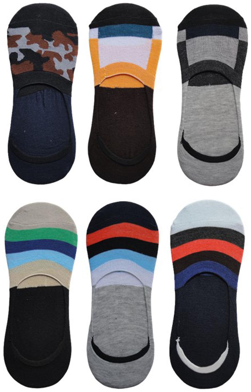 

Voici Multi Cotton No show socks ( Pack of 6 )