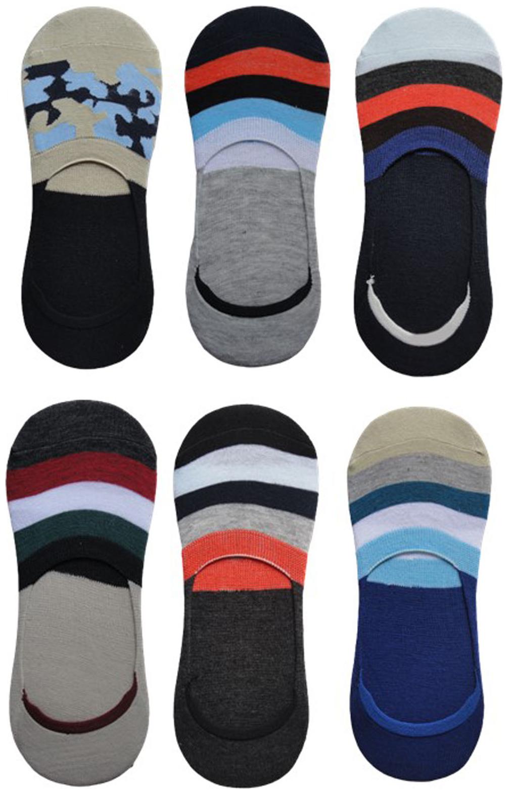 

Voici Multi Cotton No show socks ( Pack of 6 )