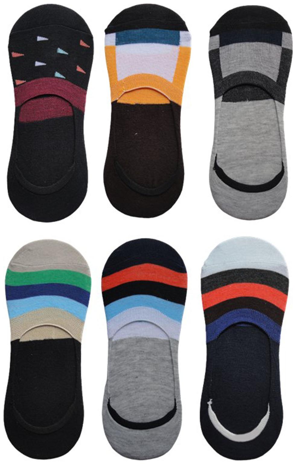 

Voici Multi Cotton No show socks ( Pack of 6 )