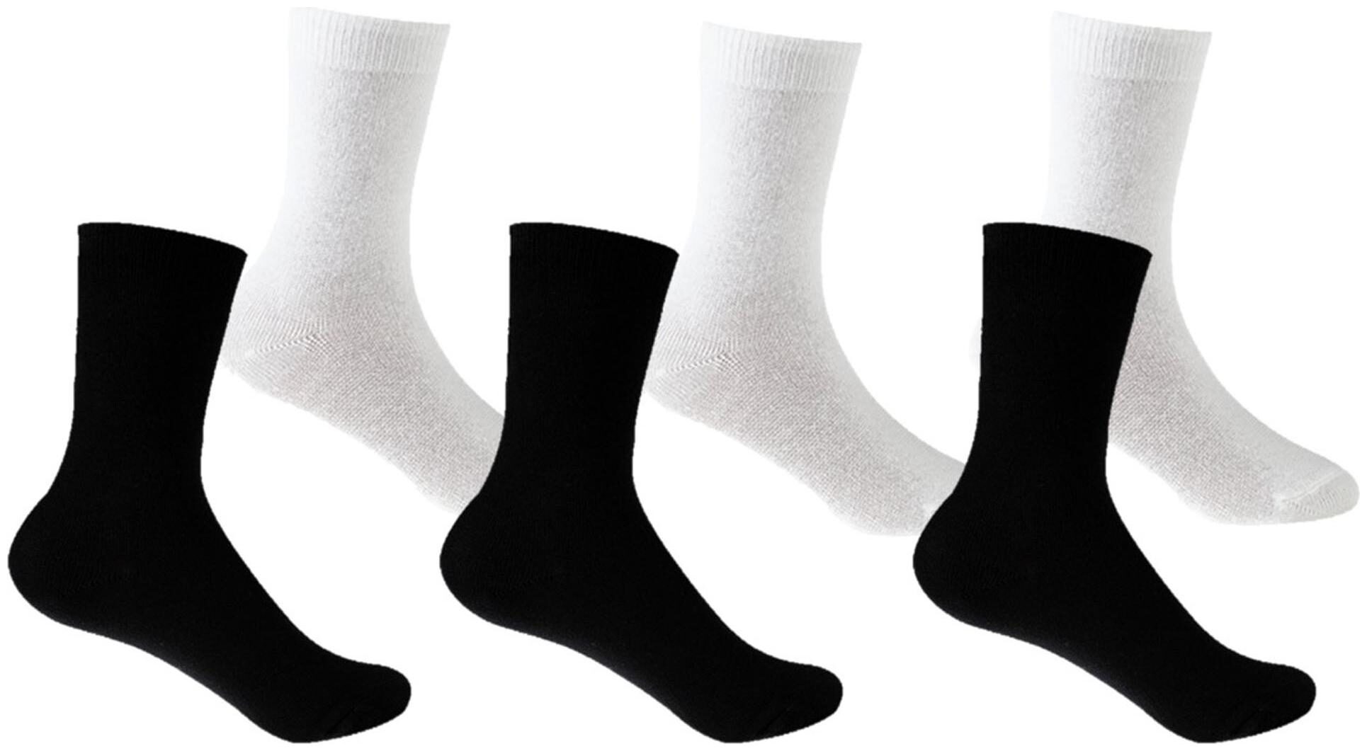 

Voici Black White Cotton Calf length socks ( Pack of 6 )