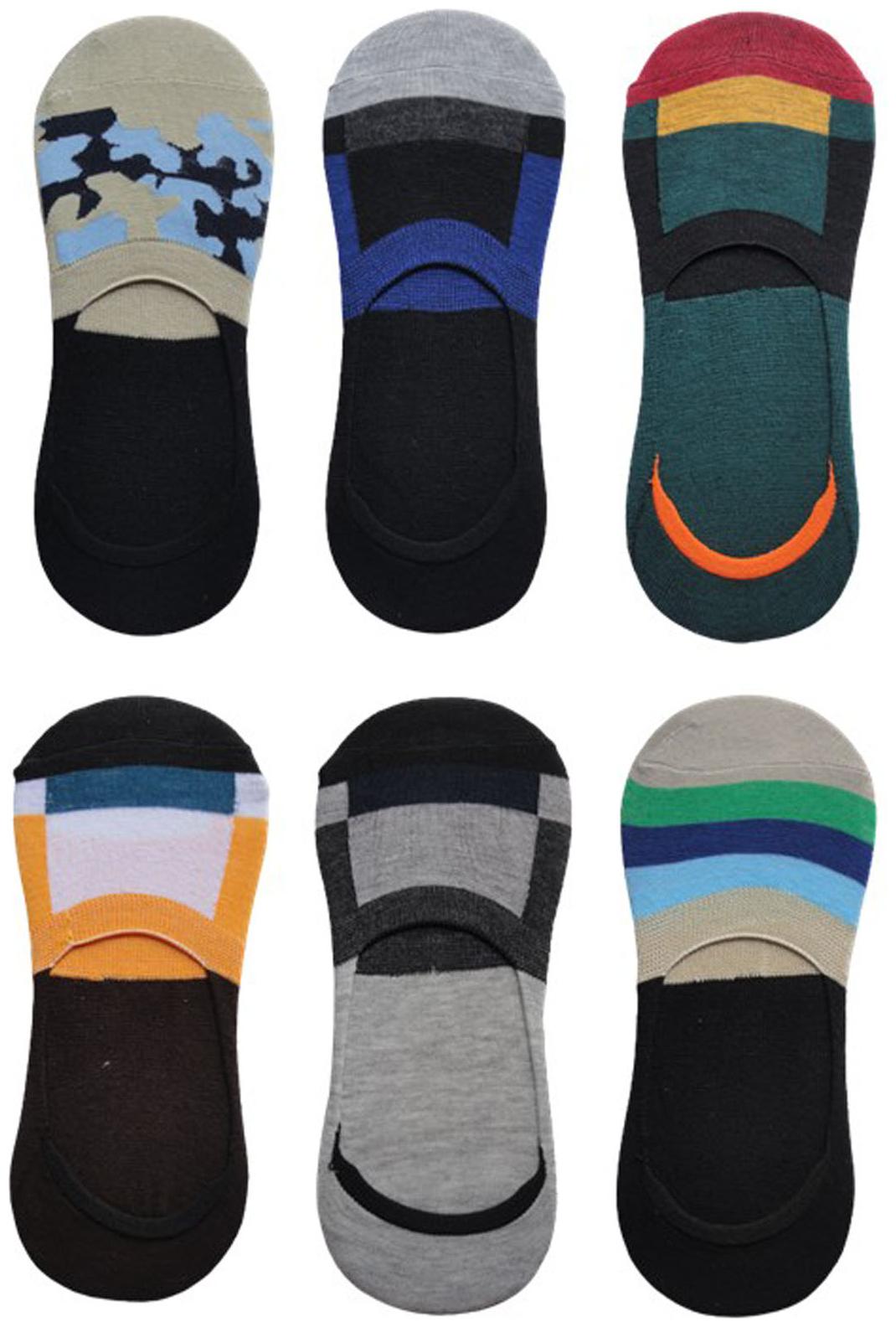 

Voici Multi Cotton No show socks ( Pack of 6 )
