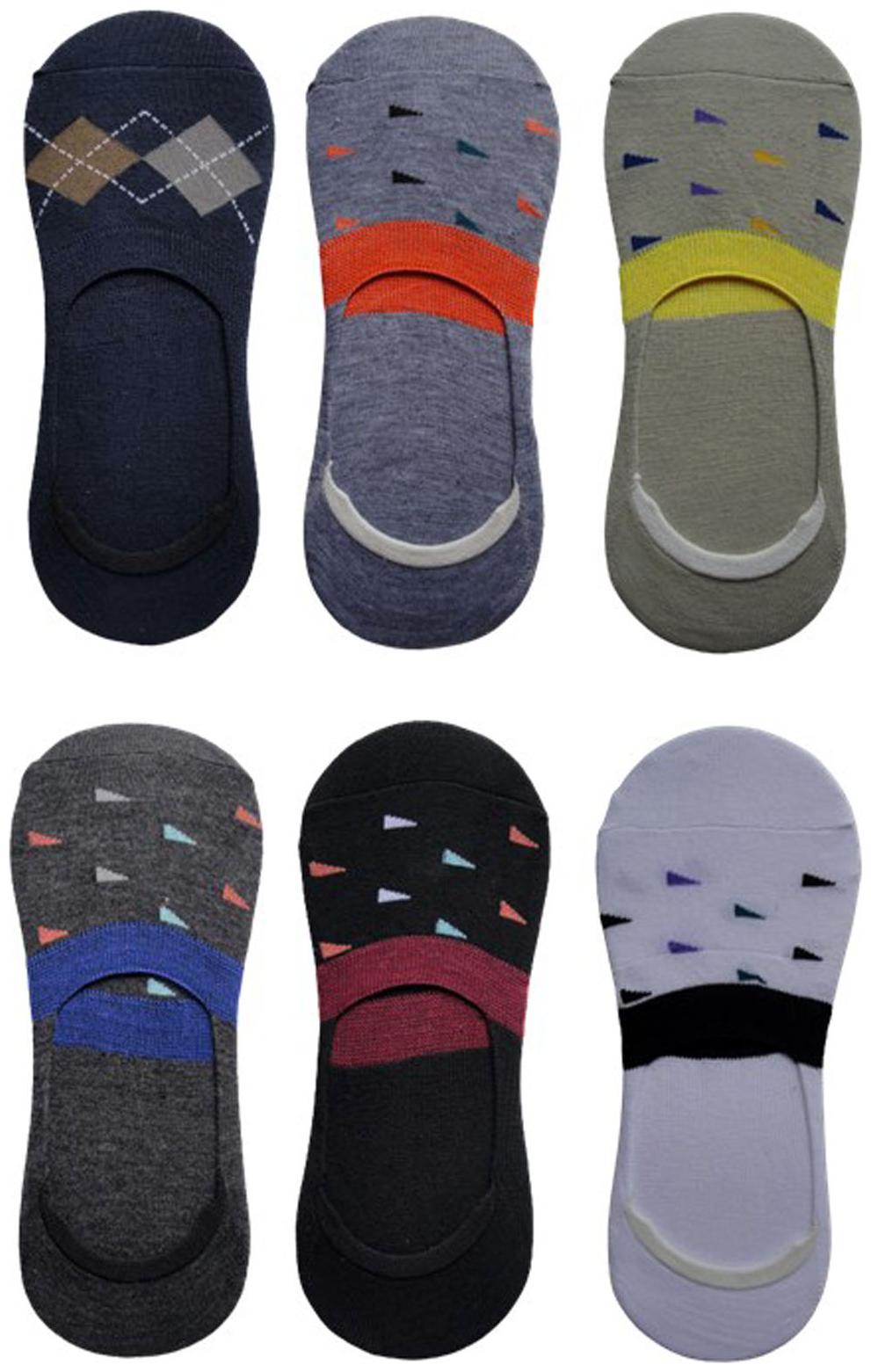 

Voici Multi Cotton No show socks ( Pack of 6 )