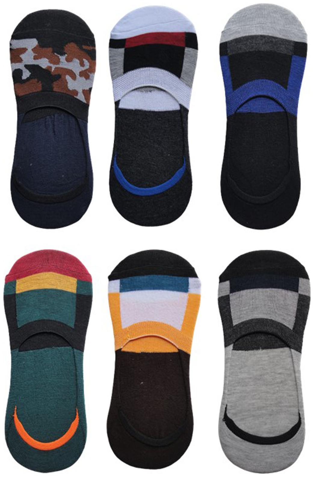 

Voici Multi Cotton No show socks ( Pack of 6 )