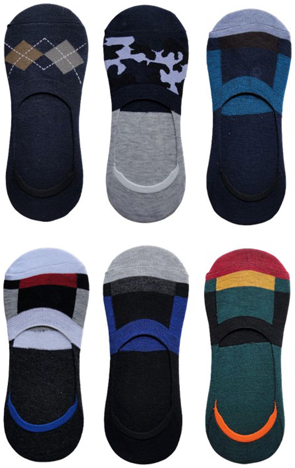 

Voici Multi Cotton No show socks ( Pack of 6 )